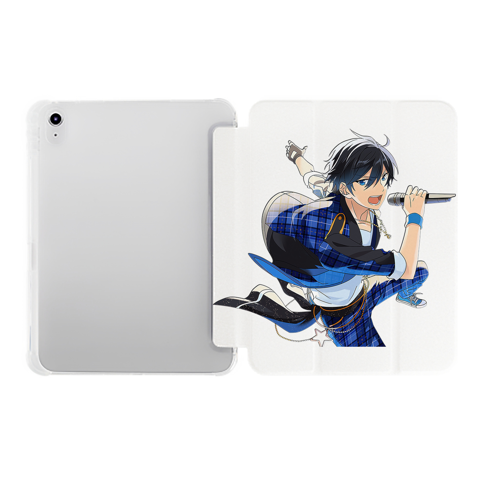 （画像用） あんさんぶるスターズ! Ensemble Stars IPad ケース ペン収納付き 三つ折りスタンド PUレザー×シリコン 対応機種9.5/10.5/10.9インチ